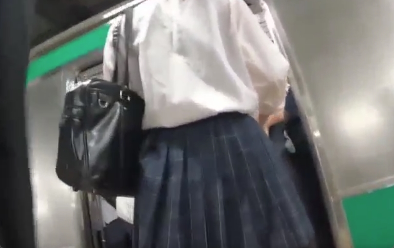 胸糞注意!女子高生を満員電車でガチ痴漢しててワロタw